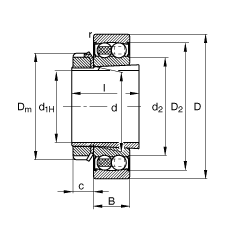 {(dio)S 2209-K-2RS-TVH-C3 + H309, (j) DIN 630  DIN 5415 ˜ʵҪߴ, F׺;oɂ(c)ܷ