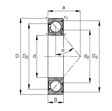 ǽ|S 7303-B-2RS-TVP, (j) DIN 628-1 (bio)(zhn)Ҫߴ磬|  = 40ɂ(c)ܷ