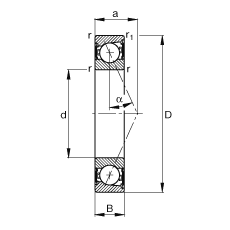 SS B71901-E-2RSD-T-P4S, {(dio)(ji)Ɍb|  = 25㣬ɂ(c)ܷǽ|ƹ